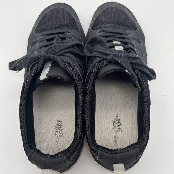 East Street Sport Ellen Black Leather Lace Up Sneakers Walking Shoe Women’s 10 - Picture 9 of 11